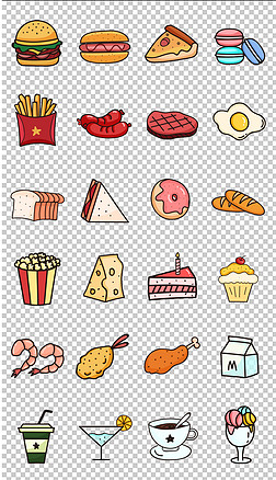 食物與日用品的簡筆畫藝術